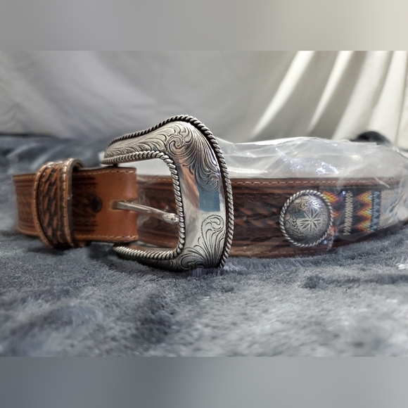 NWT Justin Bryce Canyon Leather Belt C14164 Size 44 by Justin